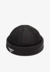 Prada Black Nylon Hat Men In Black