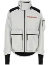 Prada Zipper Logo Casual Jacket In Nude
