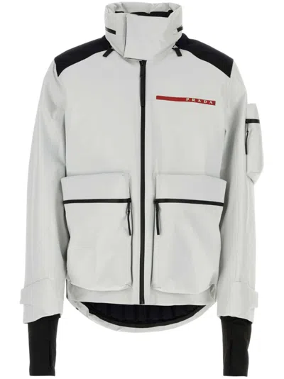 PRADA LOGO-APPLIQUÉ PADDED SKI JACKET