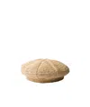Prada Crochet Cap In Natural Color