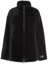Prada Shearling Fur Jacket In Schwarz