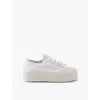 Prada Laced Canvas Sneaker In White