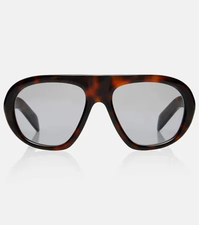 PRADA LOGO AVIATOR SUNGLASSES