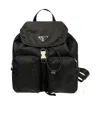 Prada Logo Backpack In Black