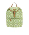 Prada Woman Printed Re-nylon Backpack In Green