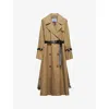 Prada Double-breasted Cotton Twill Trench Coat In Neutral