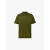 Prada Triangle-logo Cotton Polo Shirt In Green