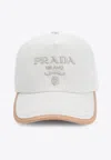 Prada Baseball Hat With Adjustable Strap And Contrast Trim
