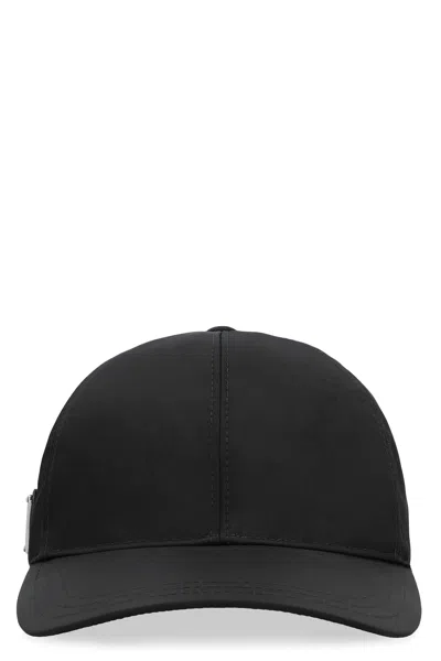 Prada Re-nylon Baseball Cap In Black