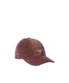 Prada Velvet Baseball Cap In Pink
