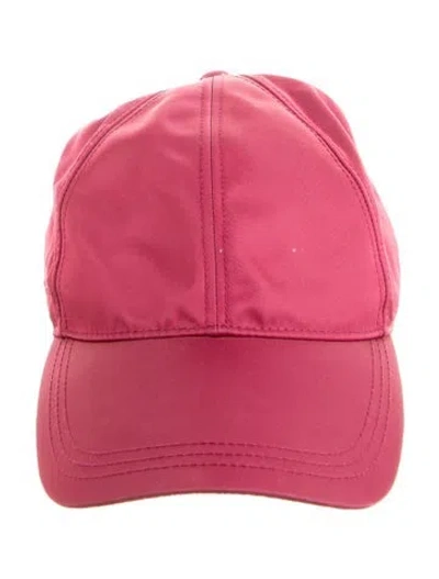 Pre-owned Prada Logo Baseball Cap In Pink
