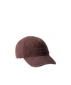 Prada Canvas Baseball Cap In Wine Red