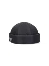 Prada Black Nylon Hat Men In Black