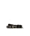 Prada 2 Cm Calf Leather Belt With Silver-tone Hardware In Black