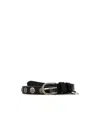 Prada 2 Cm Calf Leather Belt With Silver-tone Hardware In Black