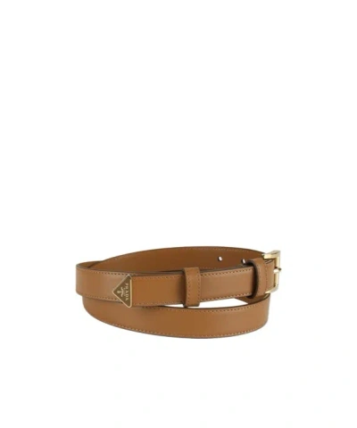 Prada Logo Belt In Brown