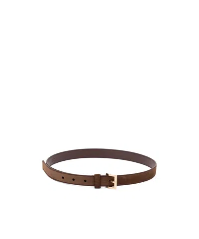 Prada Logo Belt In Brown