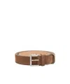 Prada Logo Belt In Brown