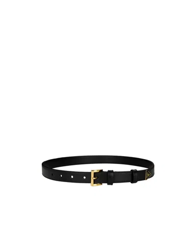 Prada Logo Belt In Black