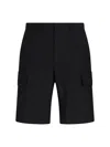 Prada Black Drill Bermuda Shorts In Black  