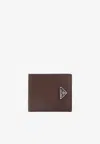 Prada Black Grained Calf Leather Billford Wallet