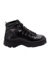 Prada Logo Leather Ankle Boots Boots And Ankle Boots Black In Black