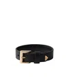 Prada Saffiano Leather Bracelet In Black