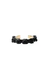 Prada Armband Aus Saffiano-leder Und Metall In Black