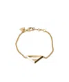 Prada Logo Bracelet In Gold Color