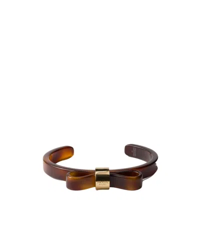 Prada Logo Bracelet In Yellow