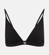 Prada Triangle-logo Bralette Top In Nero