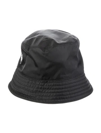 Pre-owned Prada Logo Bucket Hat In Black