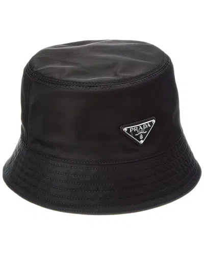 Prada Logo Bucket Hat In Brown