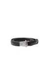 Prada Logo Buckle Belt In Black