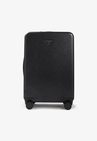 Prada Logo Cabin Trolley In Black