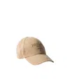Prada Logo Canva Baseball Cap In Beige