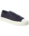 Prada Triangle-logo Canvas Sneakers In Blue