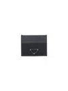 Prada Logo Card Holder In Black  