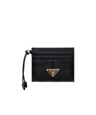 PRADA PRADA LOGO PLAQUE OPEN TOP CARD HOLDER