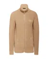 Prada Logo Cardigan In Camel Brown