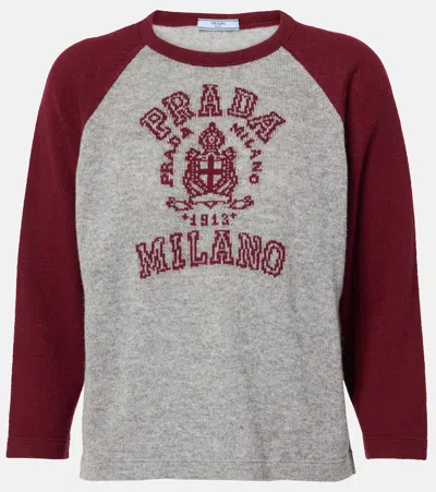 PRADA LOGO CASHMERE SWEATER
