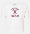 Prada Logo Cashmere T-shirt In White