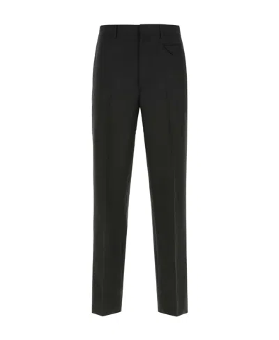 Prada Logo Casual Pants In Black
