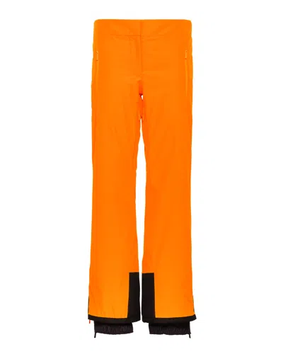 Prada Logo Casual Pants In Orange