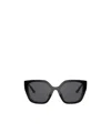 Prada Womens Black Pr 24xs Rectangle-frame Sunglasses In Black
