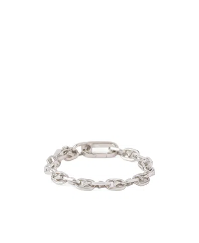 Prada Metal Bracelet In Steel Gray