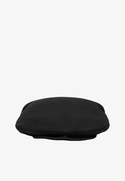 Prada Logo Classic Beret In Black