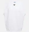 Prada White Cotton Top In Bianco