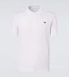 Prada Triangle Logo Polo T-shirt In White