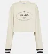 Prada Sweatshirt En Coton In Beige